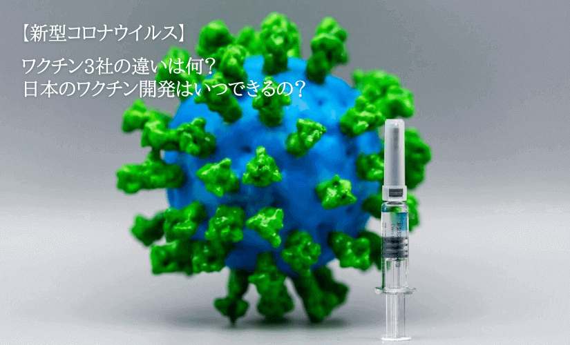【新型コロナウイルス】ワクチン3社の違いは何？日本のワクチン開発はいつできるの？